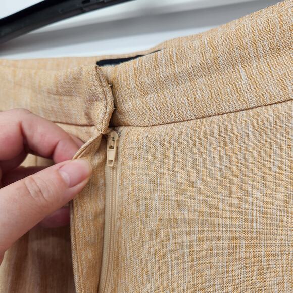 The Fifth Label Cream Tan Variegated Wide leg Cropped Slacks Women's Pants 4 - Picture 8 of 10